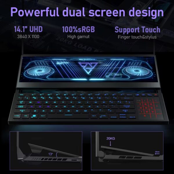 ASUS ROG Zephyrus Duo 16 Gaming Laptop AMD Ryzen 9 6900HX 32G 4Tb SSD RTX3080-8G QHD16:10 165Hz Screen Esports Computer Notebook - Image 3