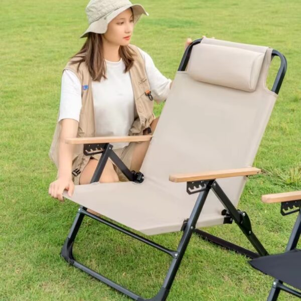 NEW Upgraded Kermit Chair 5 Gear Adjustable Angle Folding Chair Outdoor Camping High Back Chairs Garden Recliner Fishing Chair