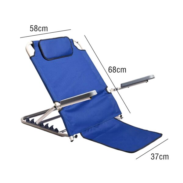 Bed Backrest Folding Lifting Seat with Armrests Low Seat Camping Chairs Back Rest for Park Garden Picnic Bedroom Mountaineering - Image 4