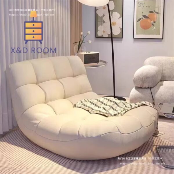 X&D Leisure High-end Lazy Sofa Odorless Sleeping Bean Caterpillar Leisure Chair Bedroom Small Sofa Balcony Leisure Single Seats - Image 3