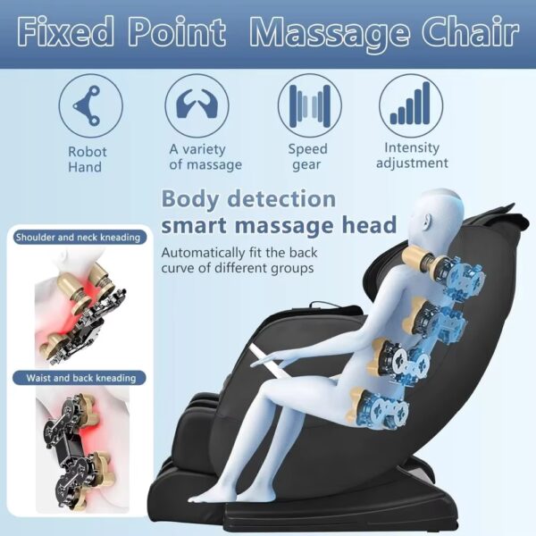 Massage Chair, Zero Gravity Electric Massage Recliner with Built-in Heat Therapy Air Massage System Stretch Vibrating, Sofas - Image 3