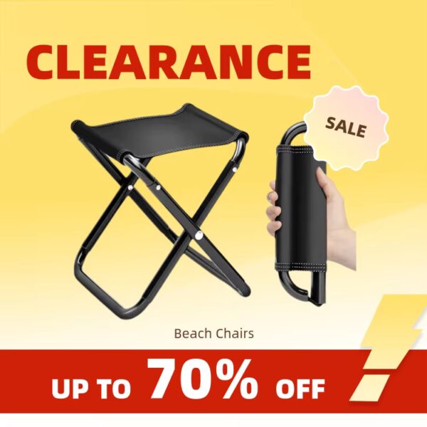 Clearance_Folding Small Stool Bench Stool Portable Outdoor Mare Ultra Light Subway Train Travel Picnic Camping Fishing Chair Fol