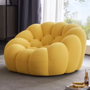 Designer Yellow Living Room Sofas Set European Fabric Nordic Double Chaise Couch Puffs Luxury Italian Divano Soggiorno Furniture