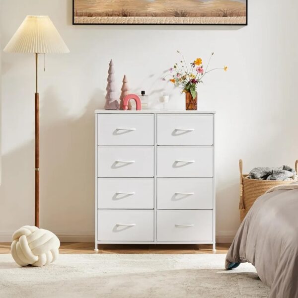 Dresser for Bedroom,Tall Chest Organizer for Clothing, Closet, Kidsroom,Storage Tower with Cabinet,Lightweight Nursery Organizer