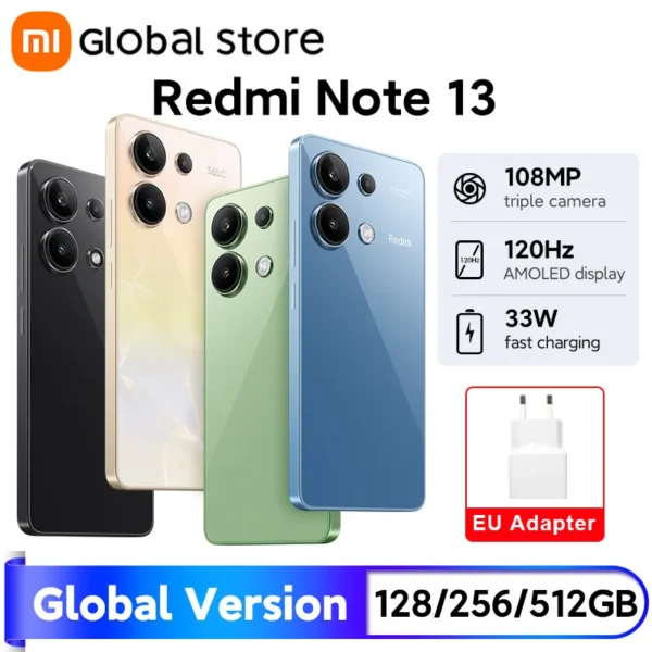 [Global Version] Xiaomi Redmi Note 13 Smartphone 128GB AMOLED display 108MP Camera Snapdragon 685 5000mAh