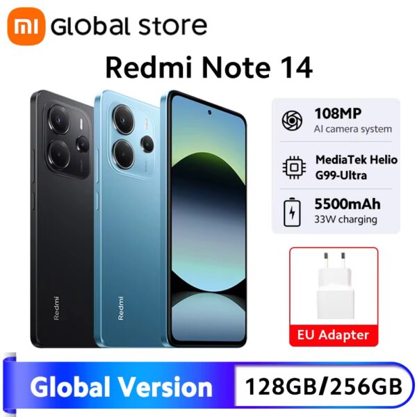 Global Version Xiaomi Redmi Note 14 Smartphone 128GB / 256GB ROM MediaTek Helio G99-Ultra 108MP Camera 6.67" AMOLED 5500mAh - Image 2