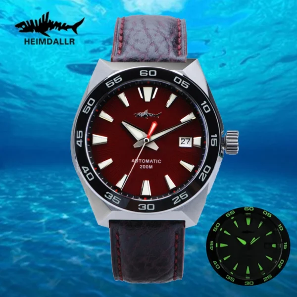 HEIMDALLR Monster Men's Diving Watch 200M Waterproof Sports C3 Luminous Watch NH35 Automatic Movement Mechanical Watch Sapphire