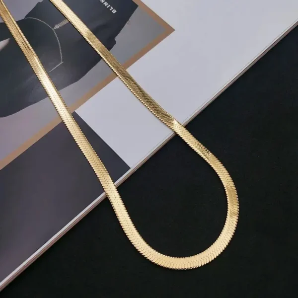 Hot 925 Sterling silver 18K Gold 4MM chain Necklace for Women Luxury Jewelry wedding gift choker Clavicle Gift - Image 2