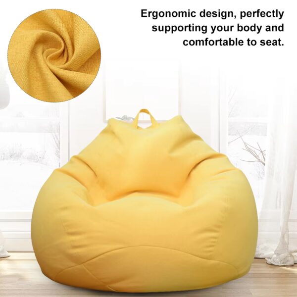 Large Small Lazy Sofas Cover Chairs without Filler Linen Cloth Lounger Seat Bean Bag Pouf Puff Couch Tatami Living Room