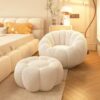 Lazy Sofa Pumpkin Nordic Style Single Sofa Chair Not Rotate Soft and Comfortable Small Living Room Balcony Bedroom Sofa Chair