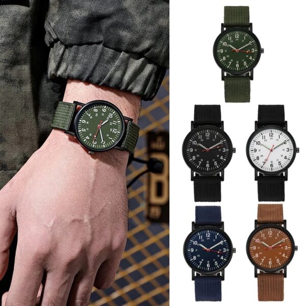 Men Watches Casual Nylon Band Sports Watch Anlog Quartz Military Wristwatches Relogio Masculino Reloj Hombre - Image 4