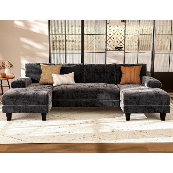 U Shaped Sectional Couches for Living Room, 111 Inch Modular Sofa with Double Chaise, Large Lounge Couch for Apartment - Image 3