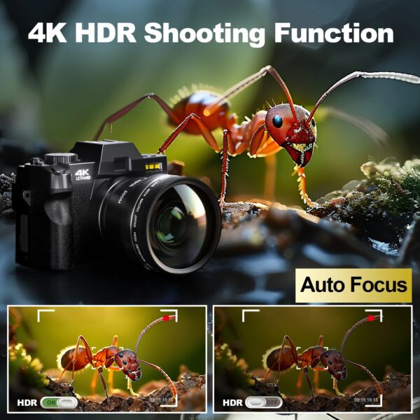 NBD Compact Digital Photography Camera 4K WIFI WebCam Vintage Vlog Video Recorder YouTube 48MP Camcorder 16X Digital Zoom Camera - Image 3