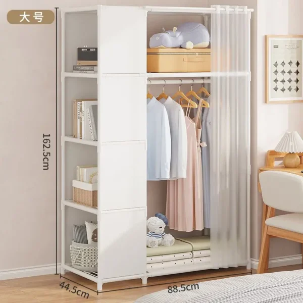 New Foldable Multi-layer Wardrobe Household Dustproof Wardrobe Simple Assembly DIY Storage Wardrobe Bedroom Open Storage Cabinet - Image 4