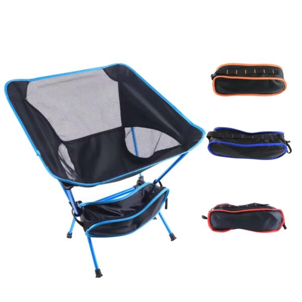 Portable Beach Moon Chair Fishing Barbecue Self-Driving Ultralight Alloy Folding Chair - Image 3