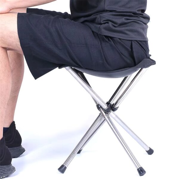 Portable Folding Chair Ultralight Stainless Steel Fishing Chairs Camping Barbecue Small Stool Mini Picnic Seat Outdoor Furniture