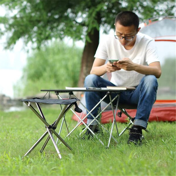 Portable Folding Chair Ultralight Stainless Steel Fishing Chairs Camping Barbecue Small Stool Mini Picnic Seat Outdoor Furniture - Image 2