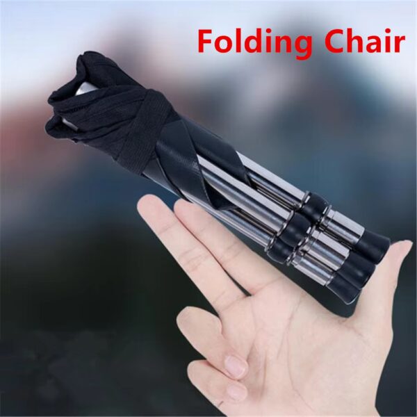 Portable Folding Chair Ultralight Stainless Steel Fishing Chairs Camping Barbecue Small Stool Mini Picnic Seat Outdoor Furniture - Image 4