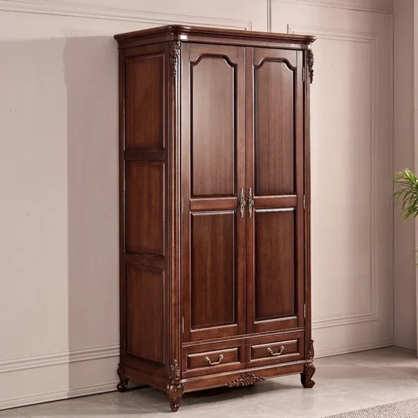 Quiet Orgnizer Tall Wardrobes Wood Luxury Nordic Wooden Bedroom Wardrobes Living Room Clothes Szafa Na Ubrania Furniture Home - Image 2