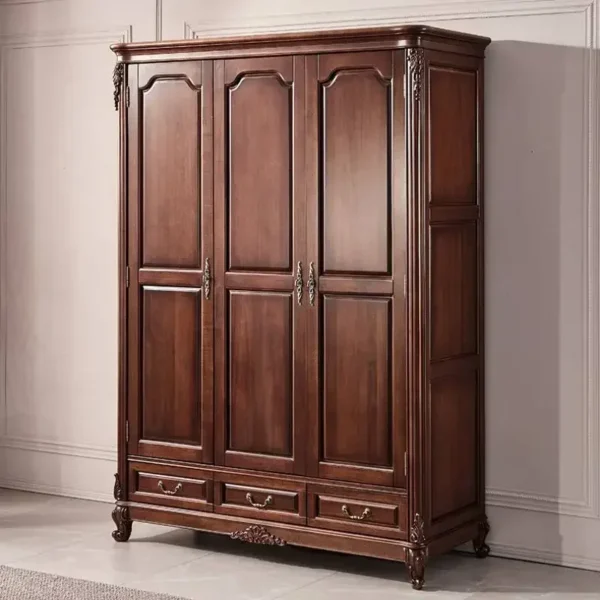 Quiet Orgnizer Tall Wardrobes Wood Luxury Nordic Wooden Bedroom Wardrobes Living Room Clothes Szafa Na Ubrania Furniture Home - Image 4