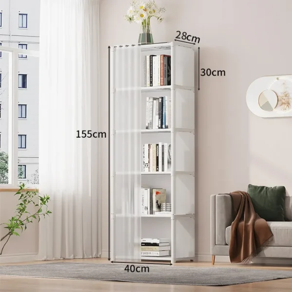 Simple Wardrobe Simple Cloth Wardrobe High-capacity Multipurpose Storage Rack Strong Load-bearing Capacity Dustproof Bookshelf