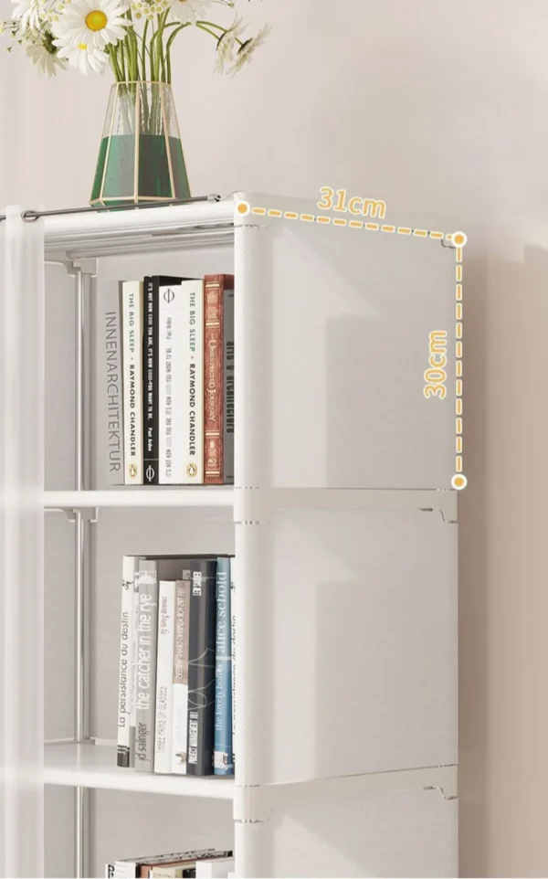 Simple Wardrobe Simple Cloth Wardrobe High-capacity Multipurpose Storage Rack Strong Load-bearing Capacity Dustproof Bookshelf - Image 2