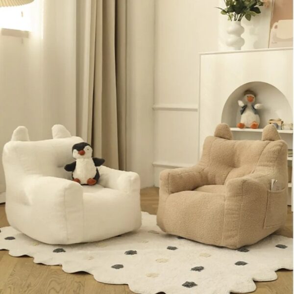 Single Sofa Chair Cartoon Seat Baby Sofa Children Sofa Cute Lazy Bean Bag Environmentally Friendly Thickened Portable Sofa Chair - Image 3