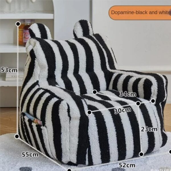 Single Sofa Chair Cartoon Seat Baby Sofa Children Sofa Cute Lazy Bean Bag Environmentally Friendly Thickened Portable Sofa Chair - Image 4