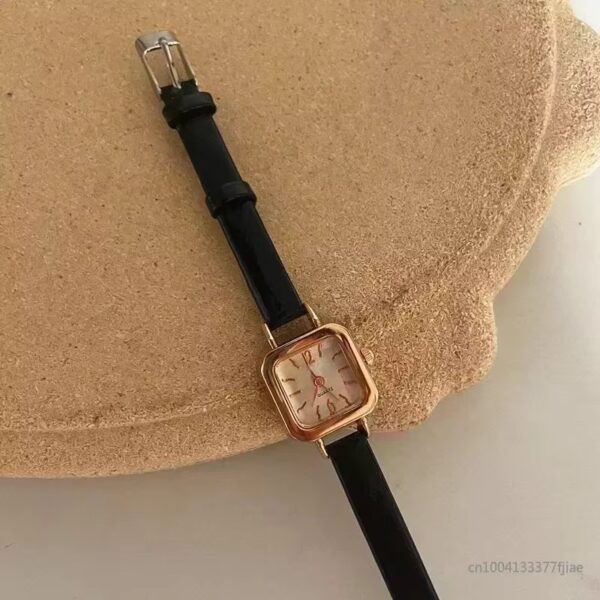 Hot Sales Women Watch Small Square Dial Thin Leather Strap Ladies Wristwatch Elegant Quartz Female Watches Casual reloj mujer - Image 3