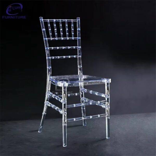 Wedding Chair Transparent Bamboo Acrylic Chair Banquet Crystal Seat Family Hotel Dining Room chair Decoration - Image 2