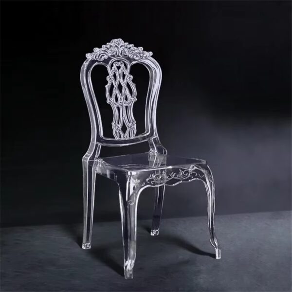 Wedding Chair Transparent Bamboo Acrylic Chair Banquet Crystal Seat Family Hotel Dining Room chair Decoration - Image 4