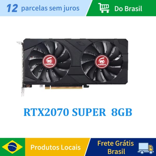 VEINEDA RTX 2070S 8GB Graphics Card GDDR6 8pin 256Bit PCI Express 3.0x16 1605MHz PC gaming placa de video