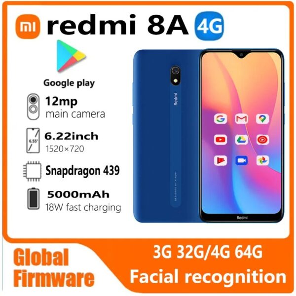 Xiaomi Redmi 8A smartphone 4G 64G Global firmware 5000mAh 6.22inch Snapdargon 439 12MP 18W Facial recognition used phone - Image 4