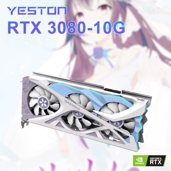 YESTON RTX 3080 10GB D6X YA Graphics Card PCI-E 4.0 X16 320Bit GDDR6X 3DP+HD Video Cards for NVIDIA GeForce RTX3080 10G - Image 2